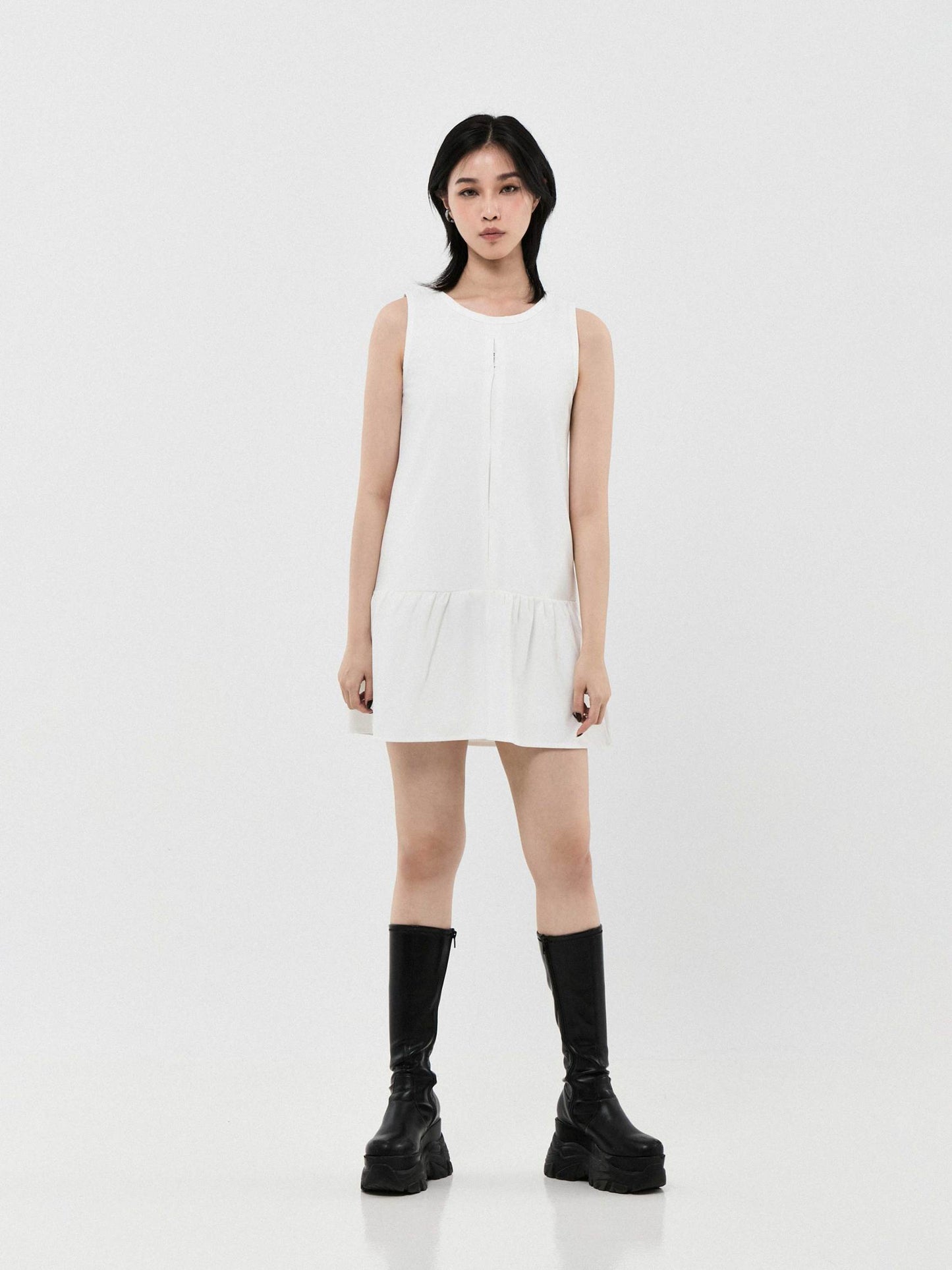 Angelina Two-Sided Bubbly Dress | White