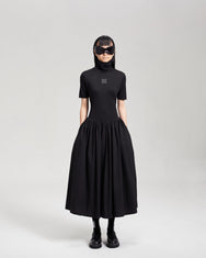 NOIZ N1DR3 TURTLENECK SHORT SLEEVES DRESS