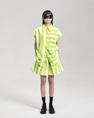 NOIZ N1P5 STRIPED ELASTIC WAISTBAND SHORTS