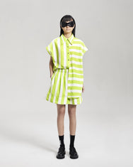 NOIZ N1TP9 STRIPED SLEEVELESS SHIRT