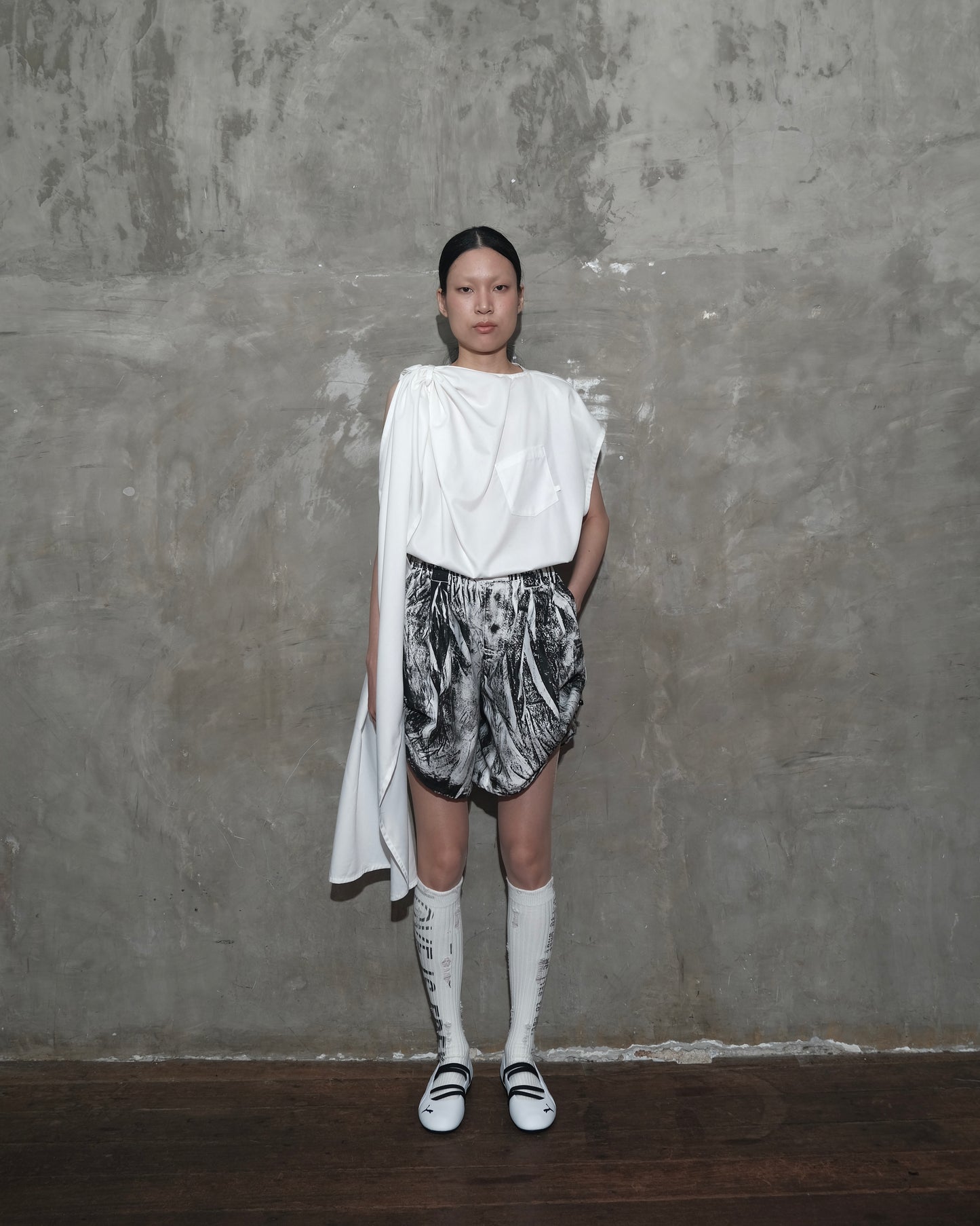 Dune Draped Top in White