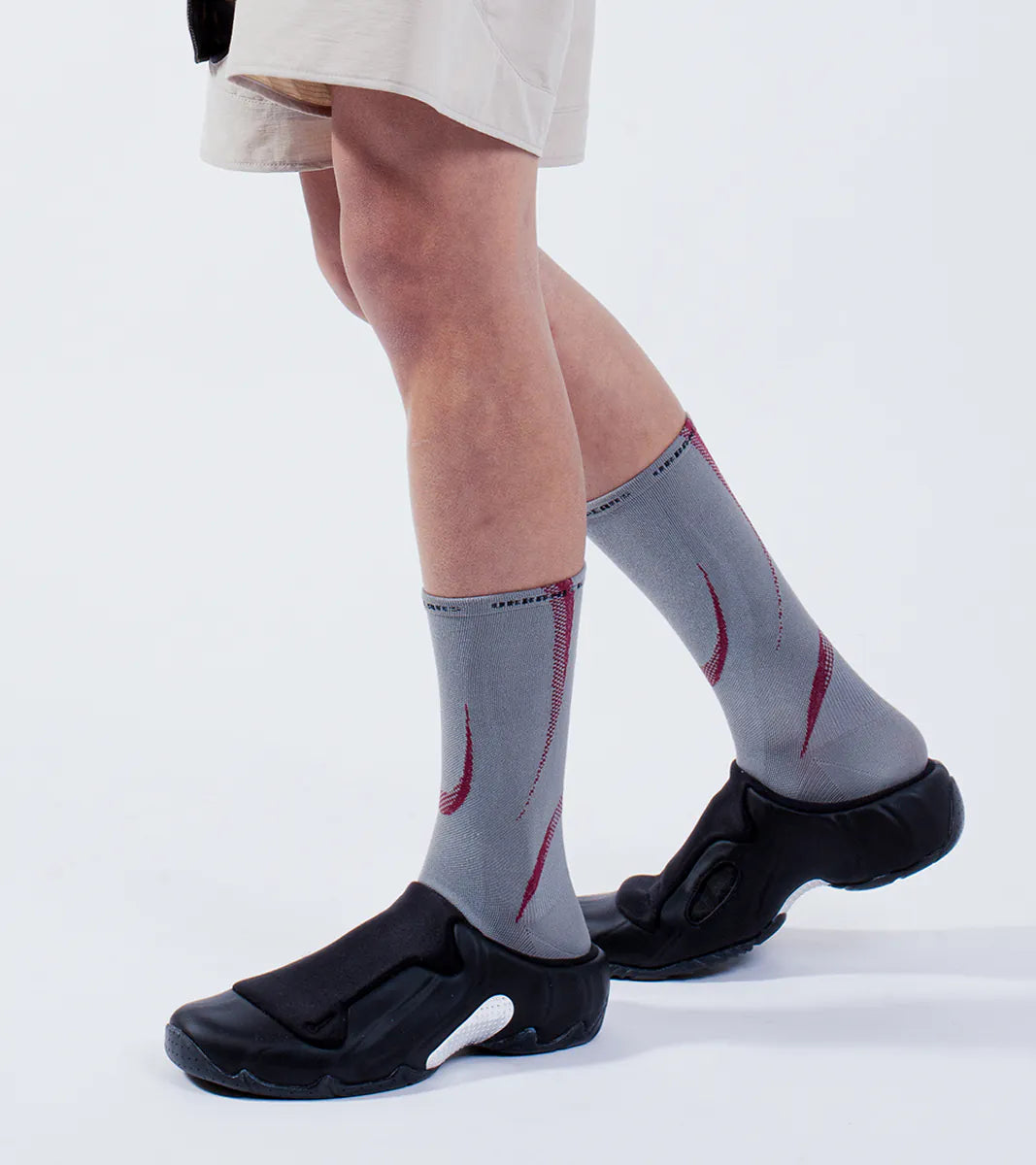 Grey Red - Tactel® Airy Socks