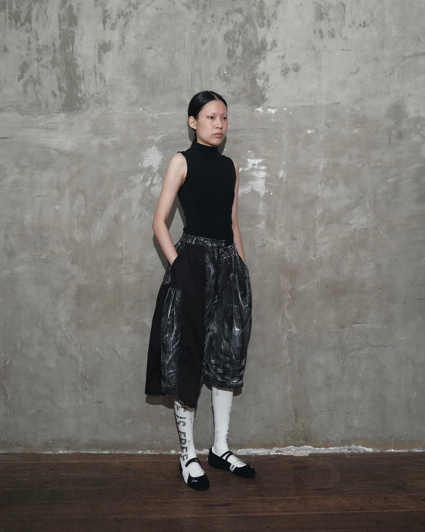 2 Sided Pants in Black Chaos