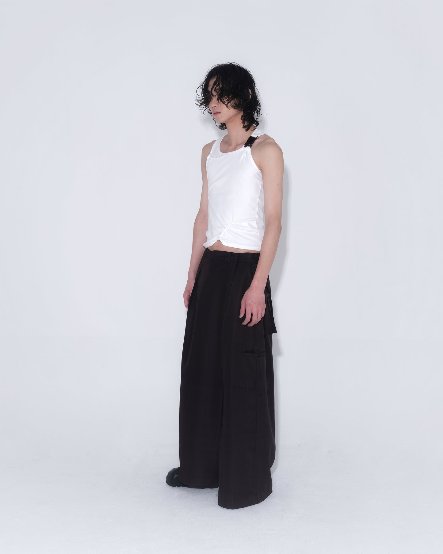 Dudu Overwrap Pants in Dark Brown