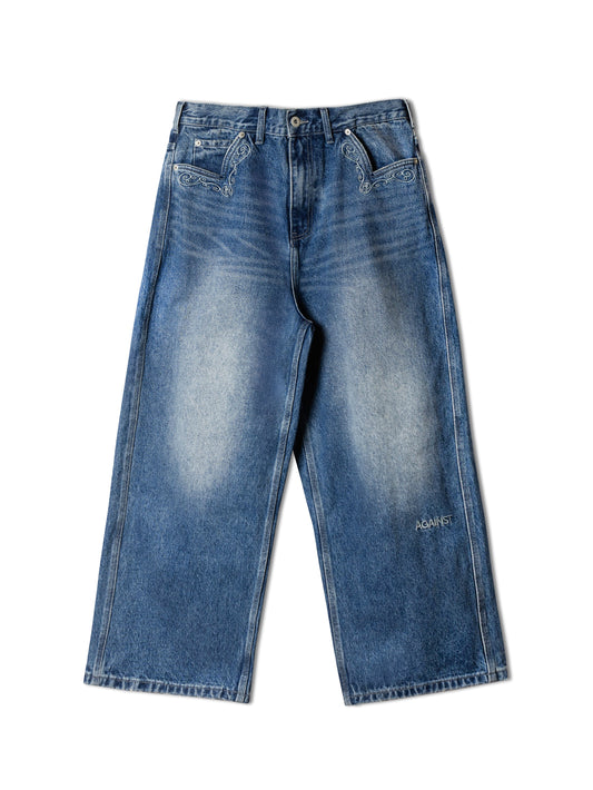 COWBOY WASHED PERFECT JEANS BLUE