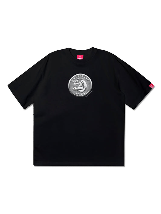 A-MAN COIN TEE BLACK