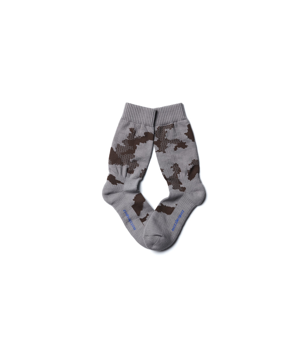 Digit No. Jacquard casual socks - Land Brown