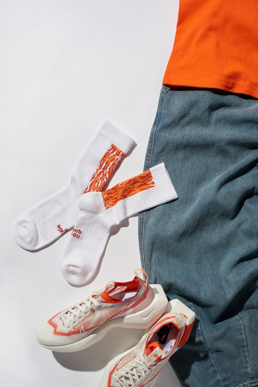 LANDING R Midcalf socks - Ochre Ice