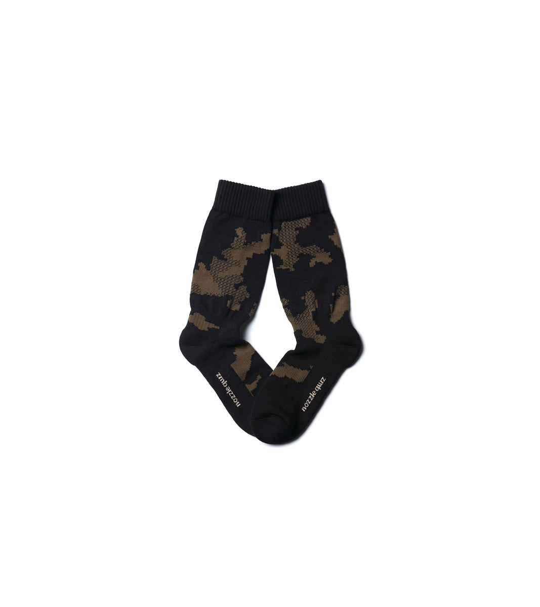 Digit No. Jacquard casual socks - Land Black