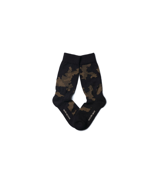 Digit No. Jacquard casual socks - Land Black