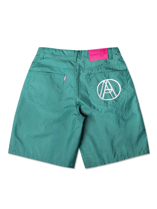 NYLON RIPSTOP MONEY SHORTS GREEN - BEV C multi label store