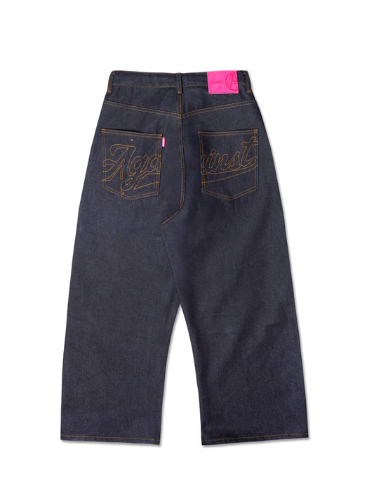 STAR LOGO RAW JEANS - BEV C multi label store