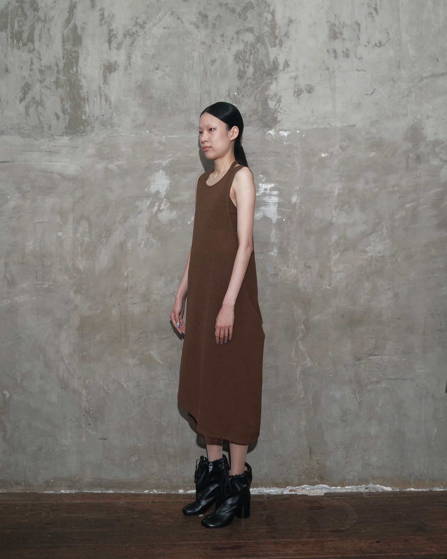 U Dress in Dark Brown