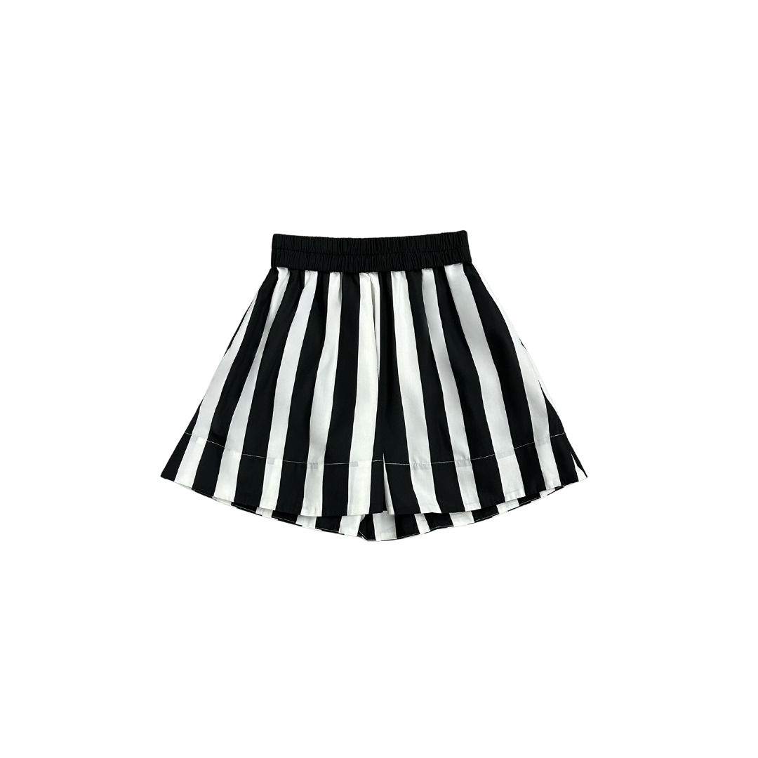 NOIZ N1P5 STRIPED ELASTIC WAISTBAND SHORTS