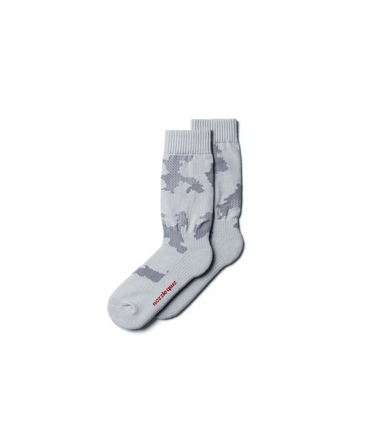 Digit No. Jacquard casual socks - Land Grey