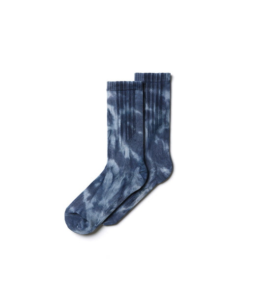 Spot dye Crew Tech Socks - Spot Navy