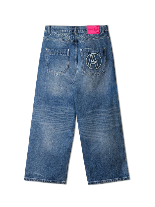 COWBOY WASHED PERFECT JEANS BLUE