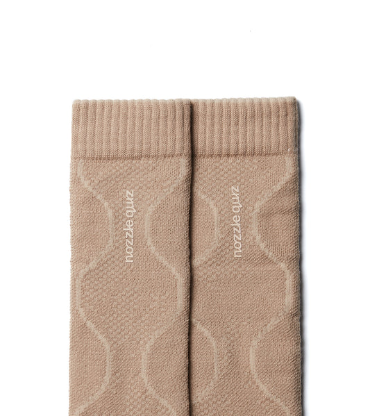 Digit No. casual cuff socks - Quilted Brn