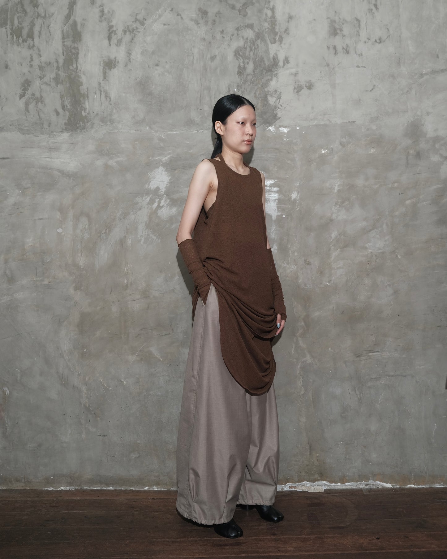 U Dress in Dark Brown