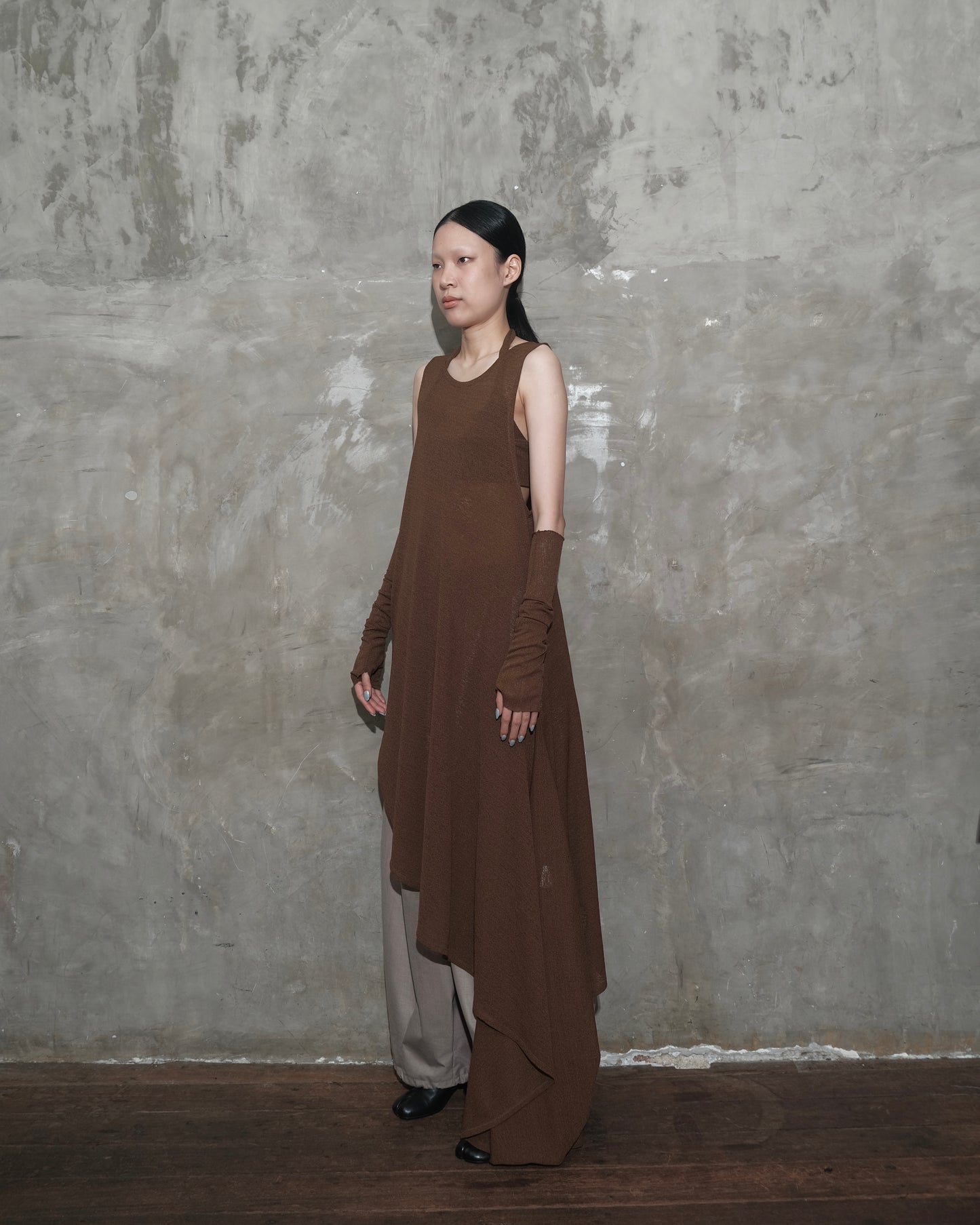 U Dress in Dark Brown
