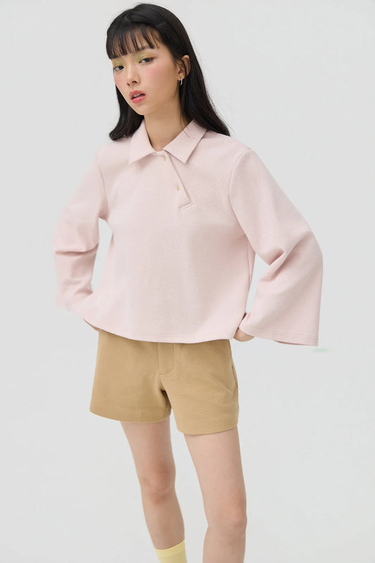 JIN KNIT TEE IN DUSTY PINK