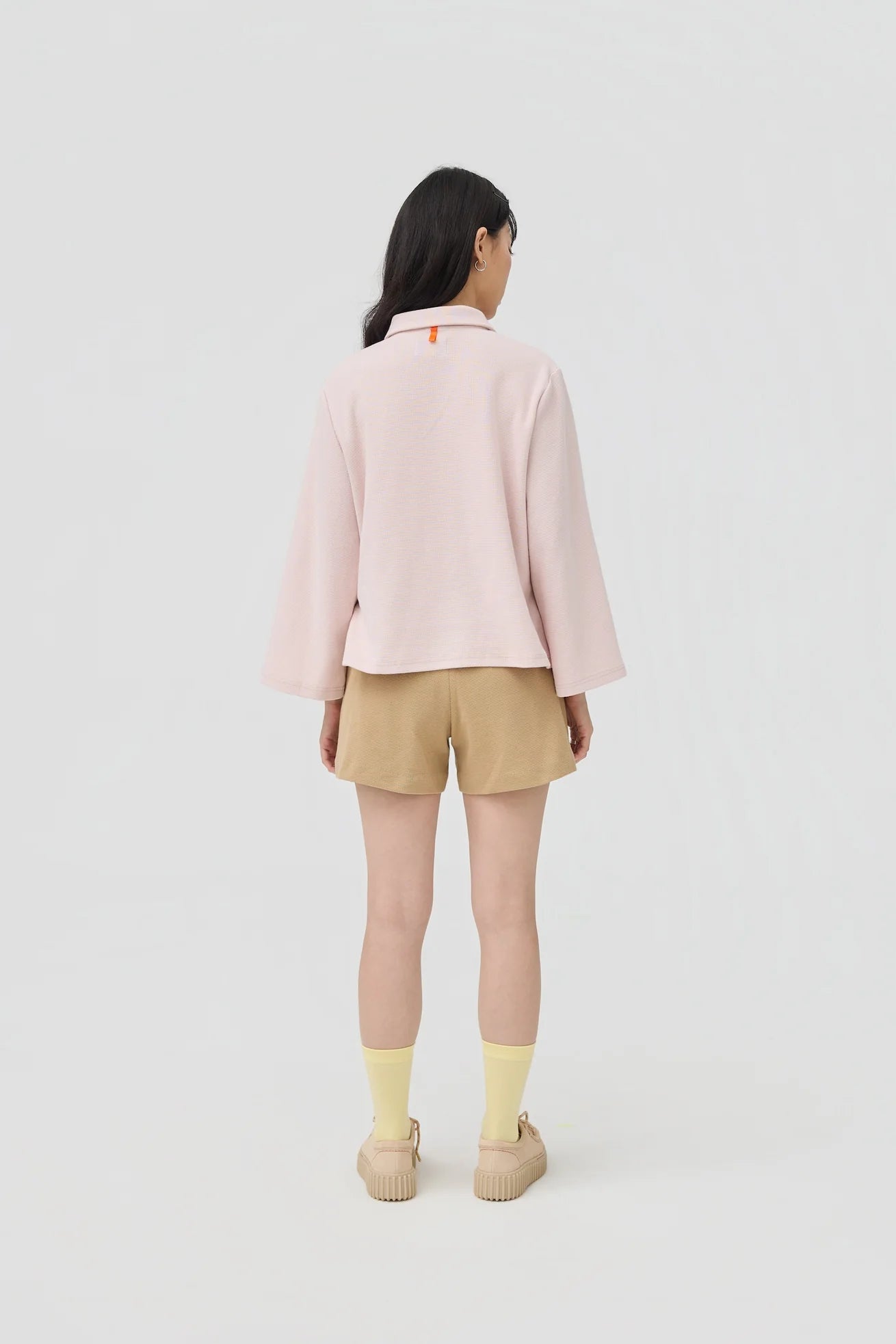 JIN KNIT TEE IN DUSTY PINK