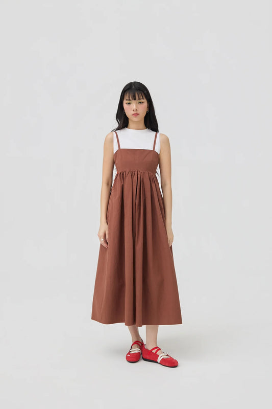 KIKO DRESS IN KABA BROWN