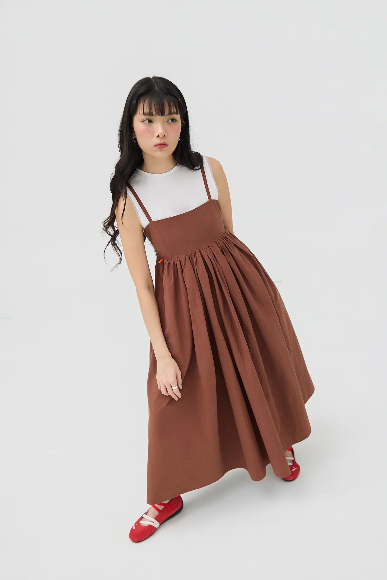 KIKO DRESS IN KABA BROWN