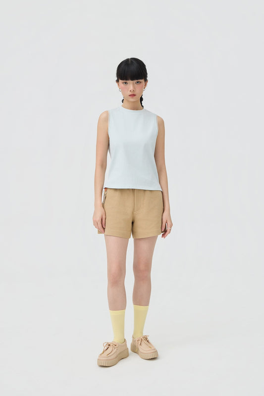 KUMO MUSCLE TANK IN STONE BLUE