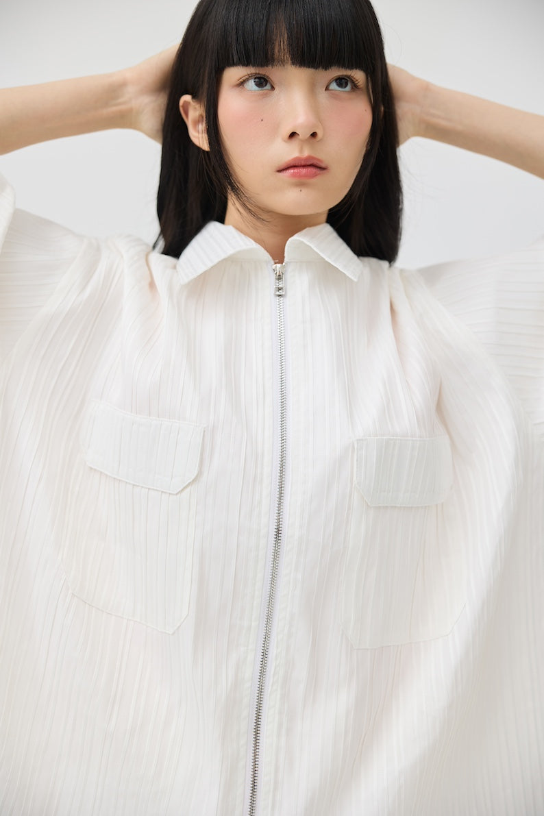 FUWA JACKET - WHITE SEERSUCKER