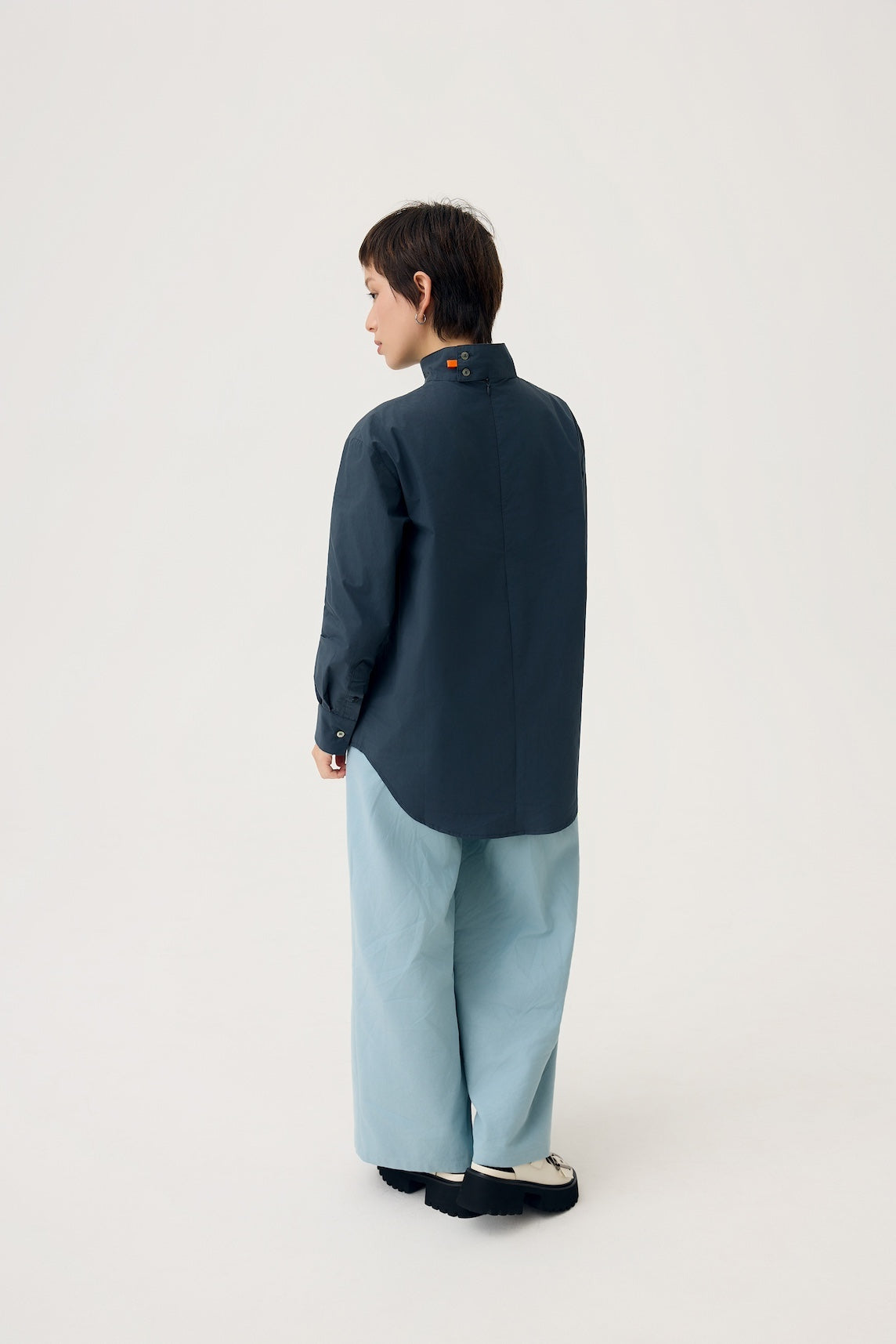 OKI SCARF TOP IN DARK NAVY