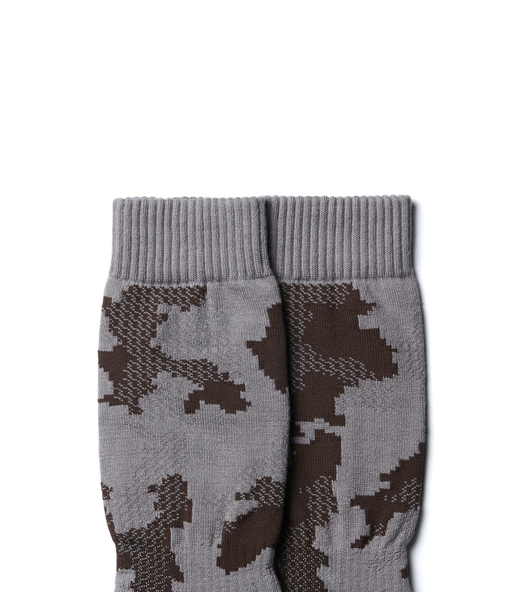 Digit No. Jacquard casual socks - Land Brown