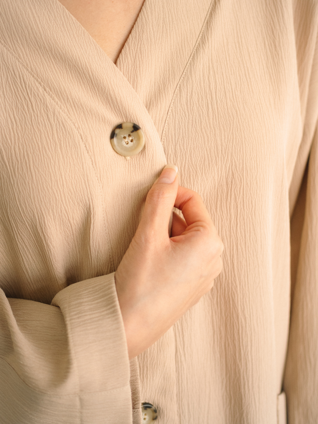 Long Sleeve Midi Dress (Khaki)