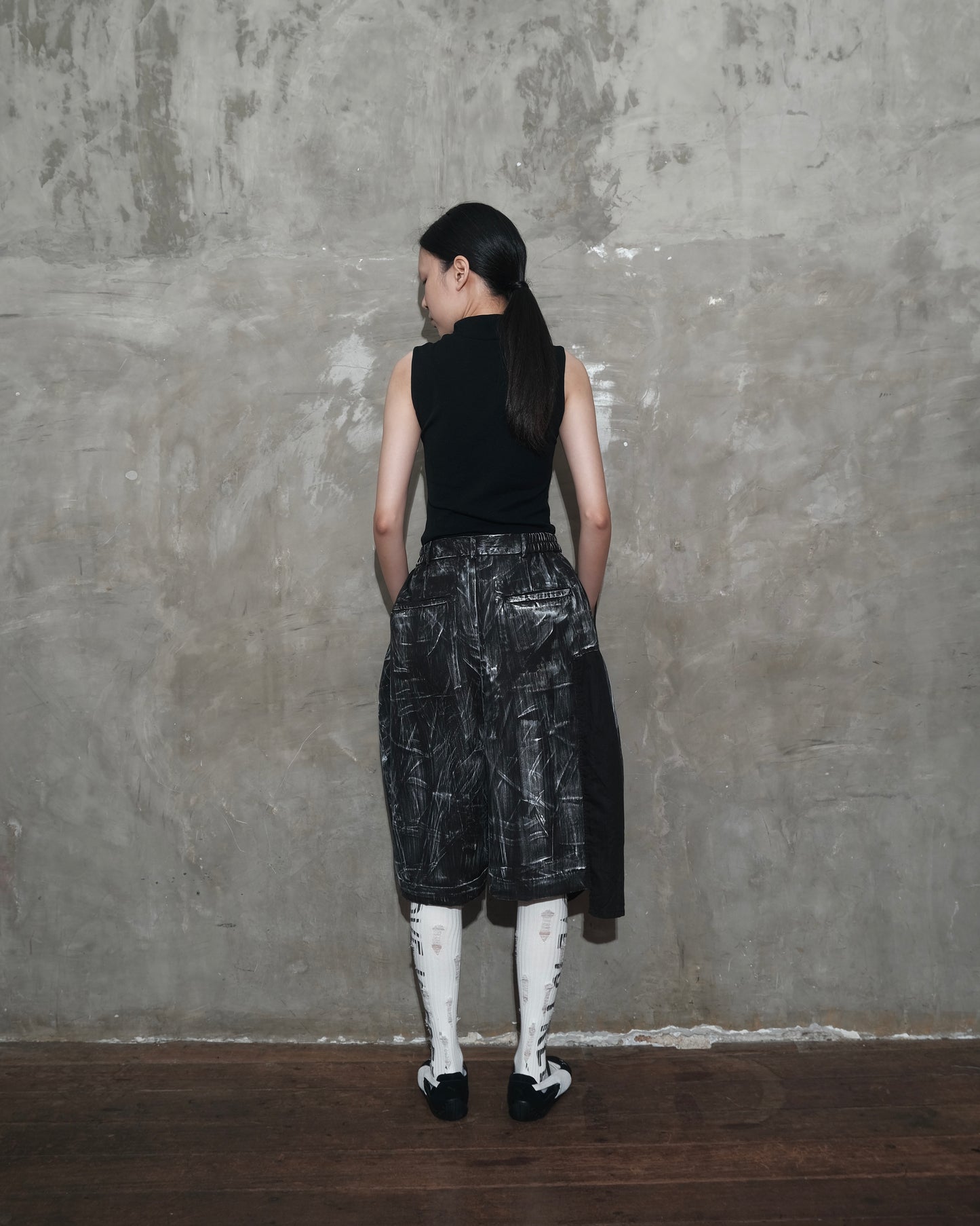 2 Sided Pants in Black Chaos