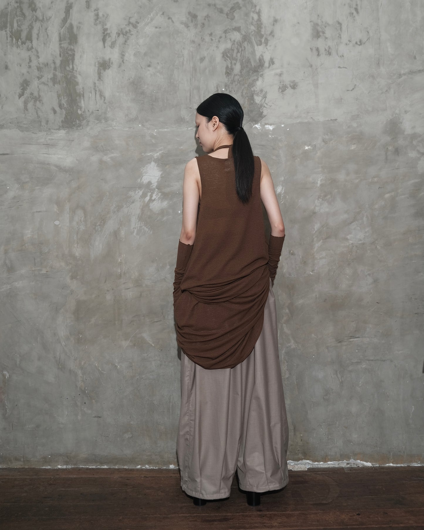 U Dress in Dark Brown