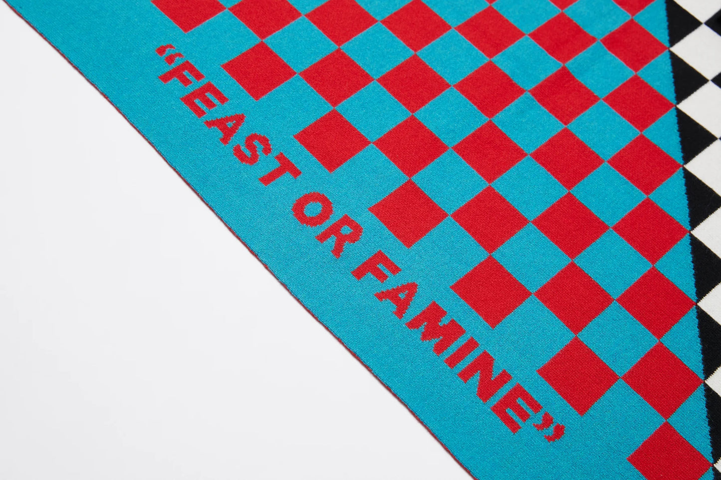 Feast or Famine Scarf (White, Black, Blue, Red)