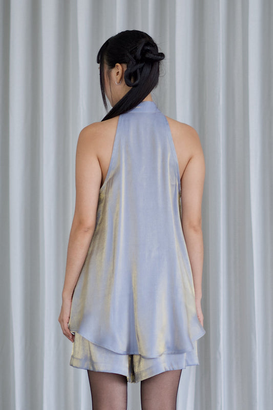 Halter Luna Top (Aqua)