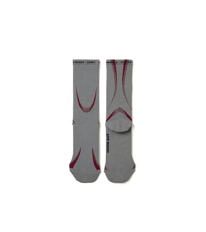 Grey Red - Tactel® Airy Socks