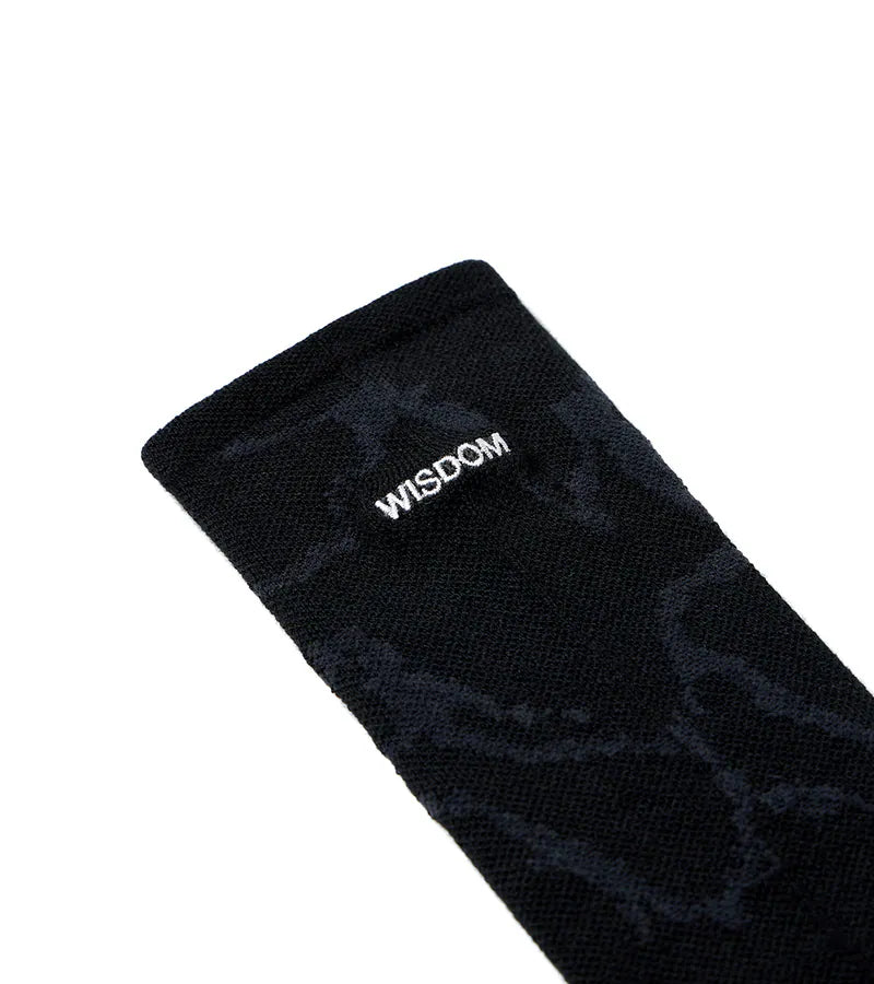 Black - WISDOM® x nozzle quiz® Graphic Socks