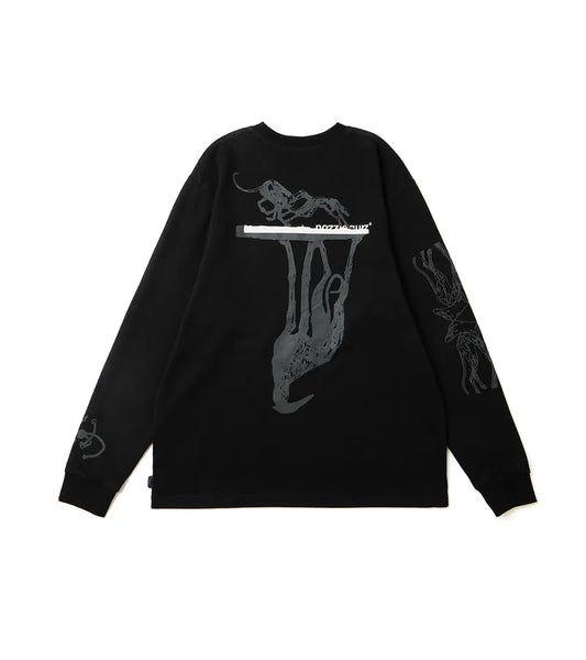 Black - Hound hoof L/S Tee