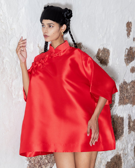 Qipao Oversaiz (Burgundy)