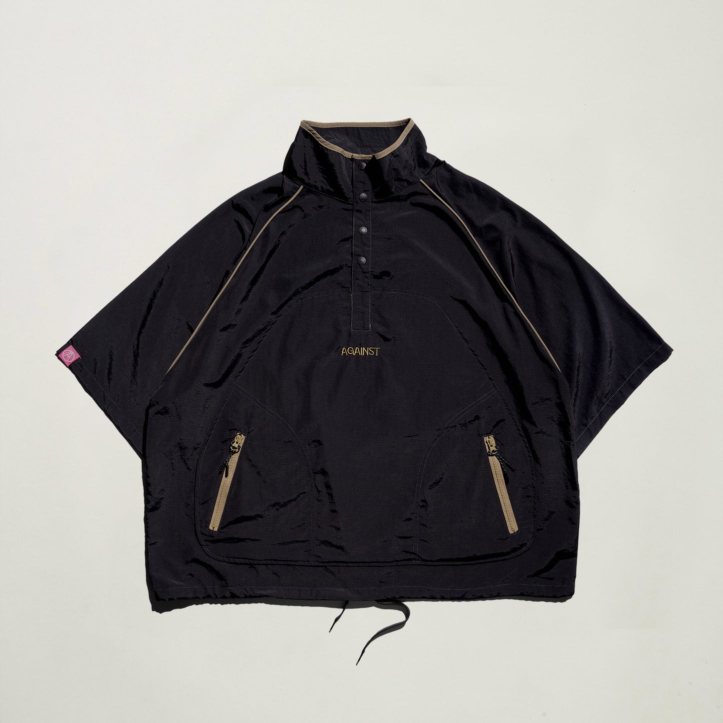 AGAINTS LAB X GOODTIMES OVERSIZED HALF SNAP PULLOVER SHIRT