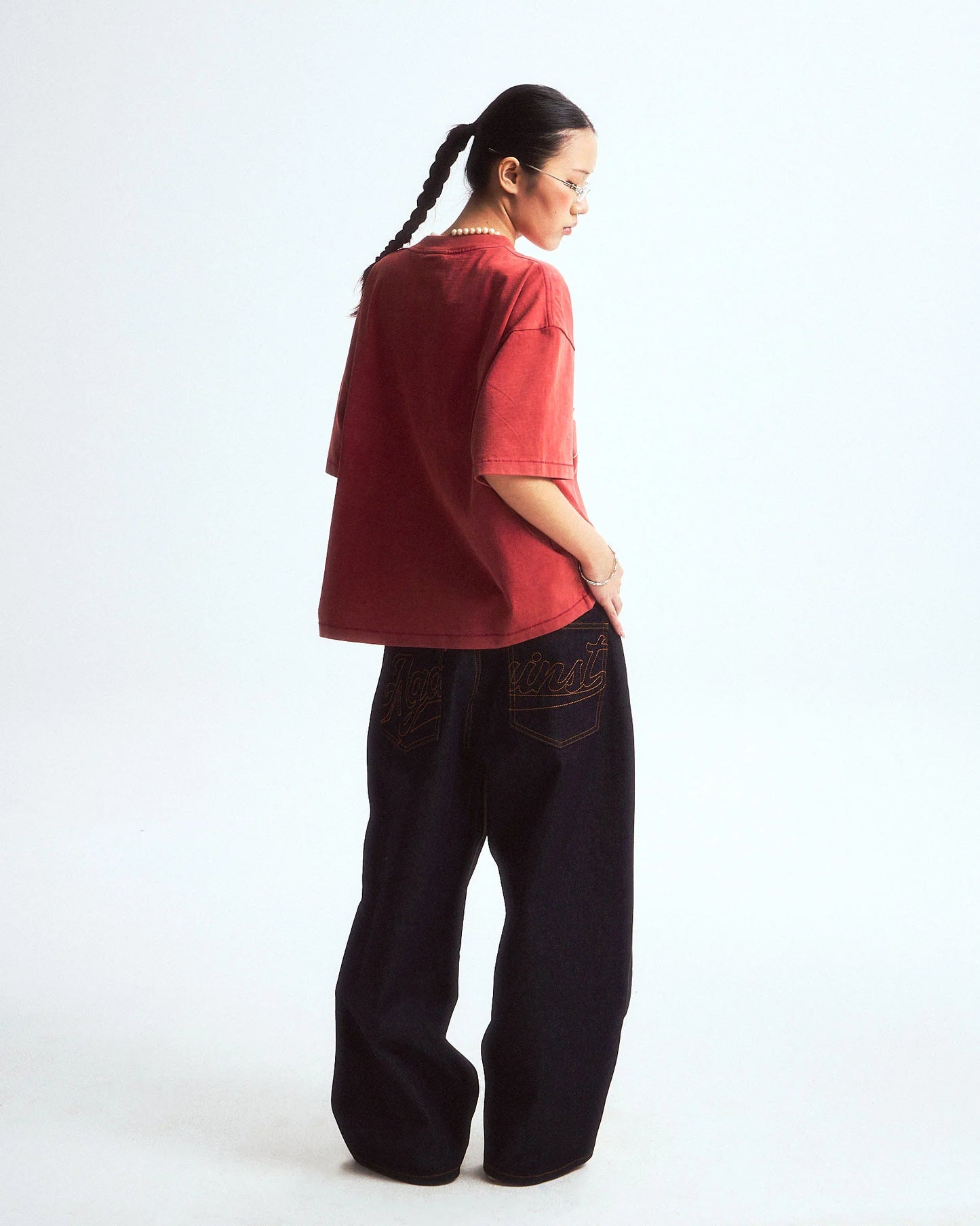 A-STAR WASHED BOXY TEE RED