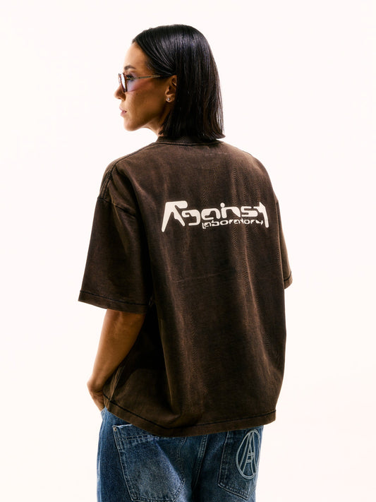 AFACTS TEE WASHED BROWN