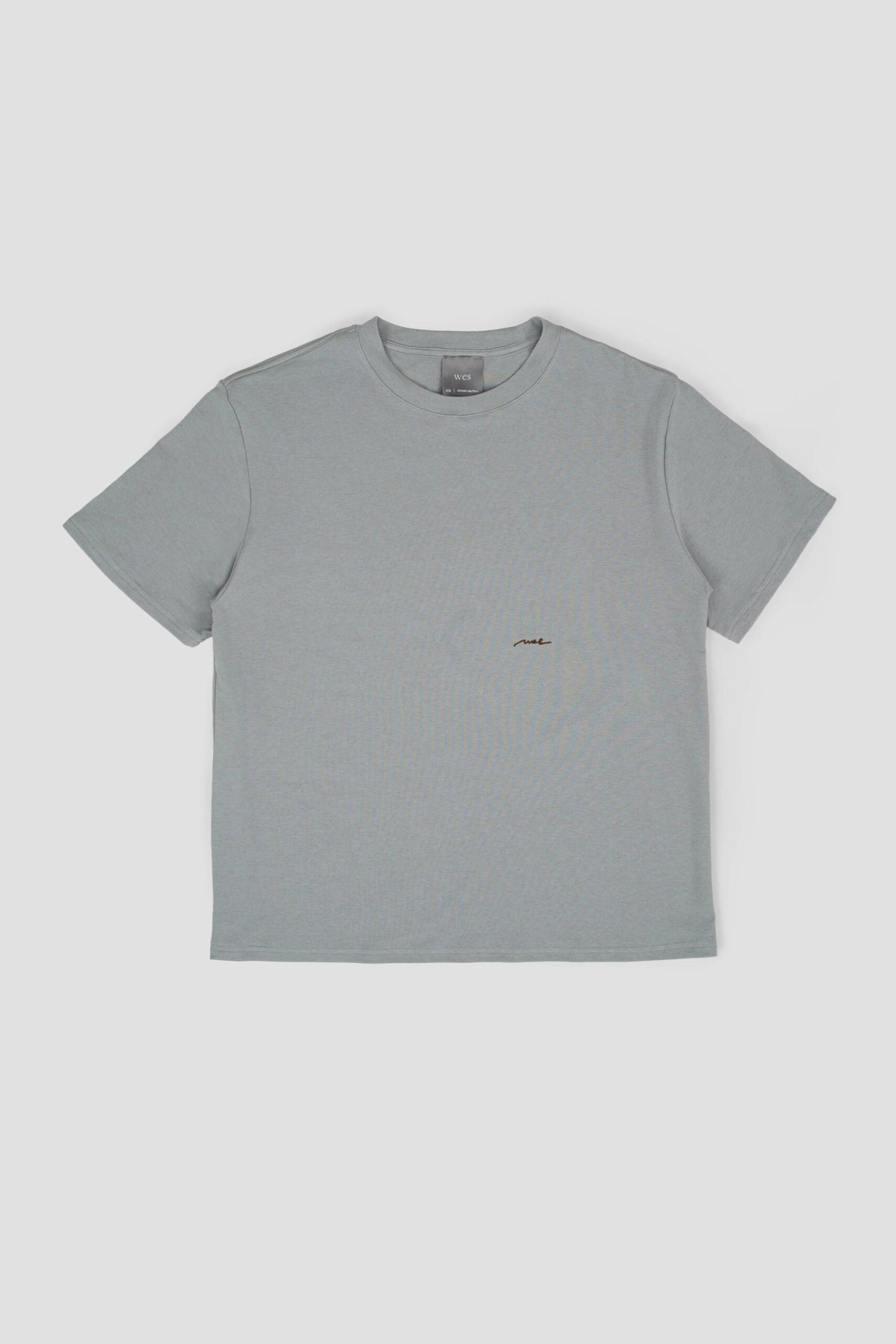 Gender Neutral Drift Knit Straight Long Tee (Blue Grey)