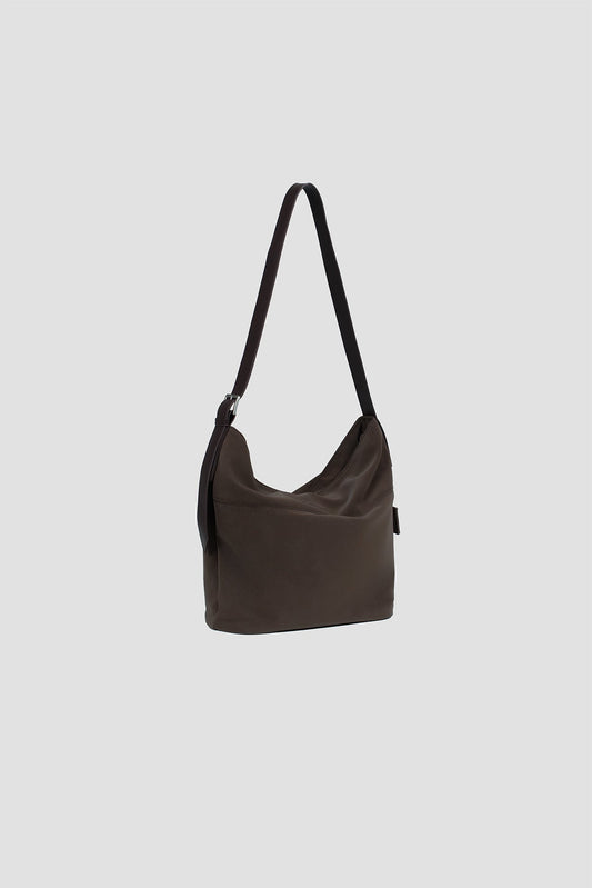 Small Soft Snow Leather Bag (Espresso) - BEV C multi label store