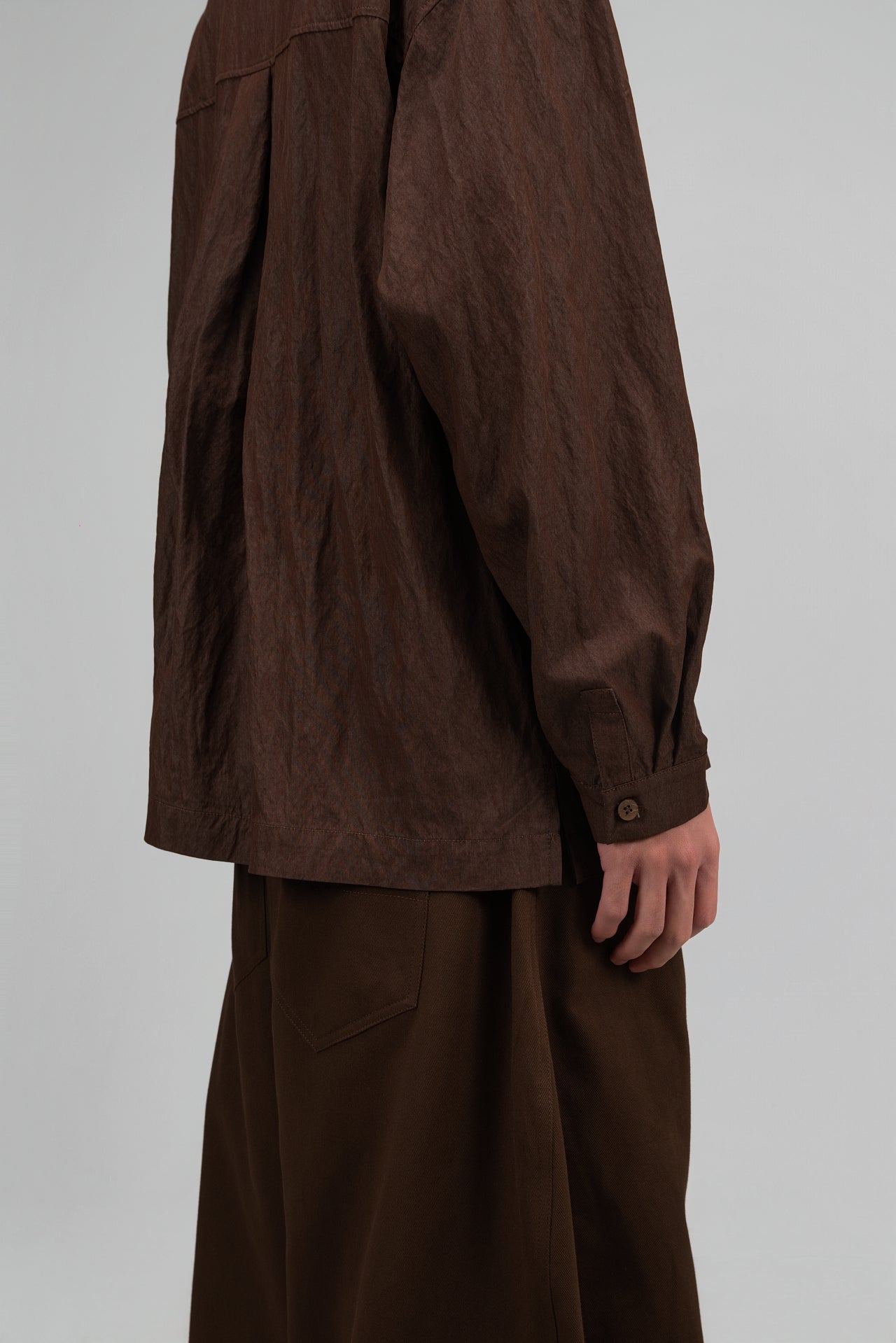 Gender Neutral Triple Knot Blouse (Brown) - BEV C multi label store