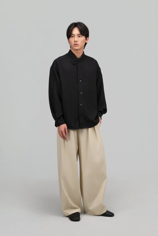 Gender Neutral Cocoon Trousers (Poly / Beige) - BEV C multi label store