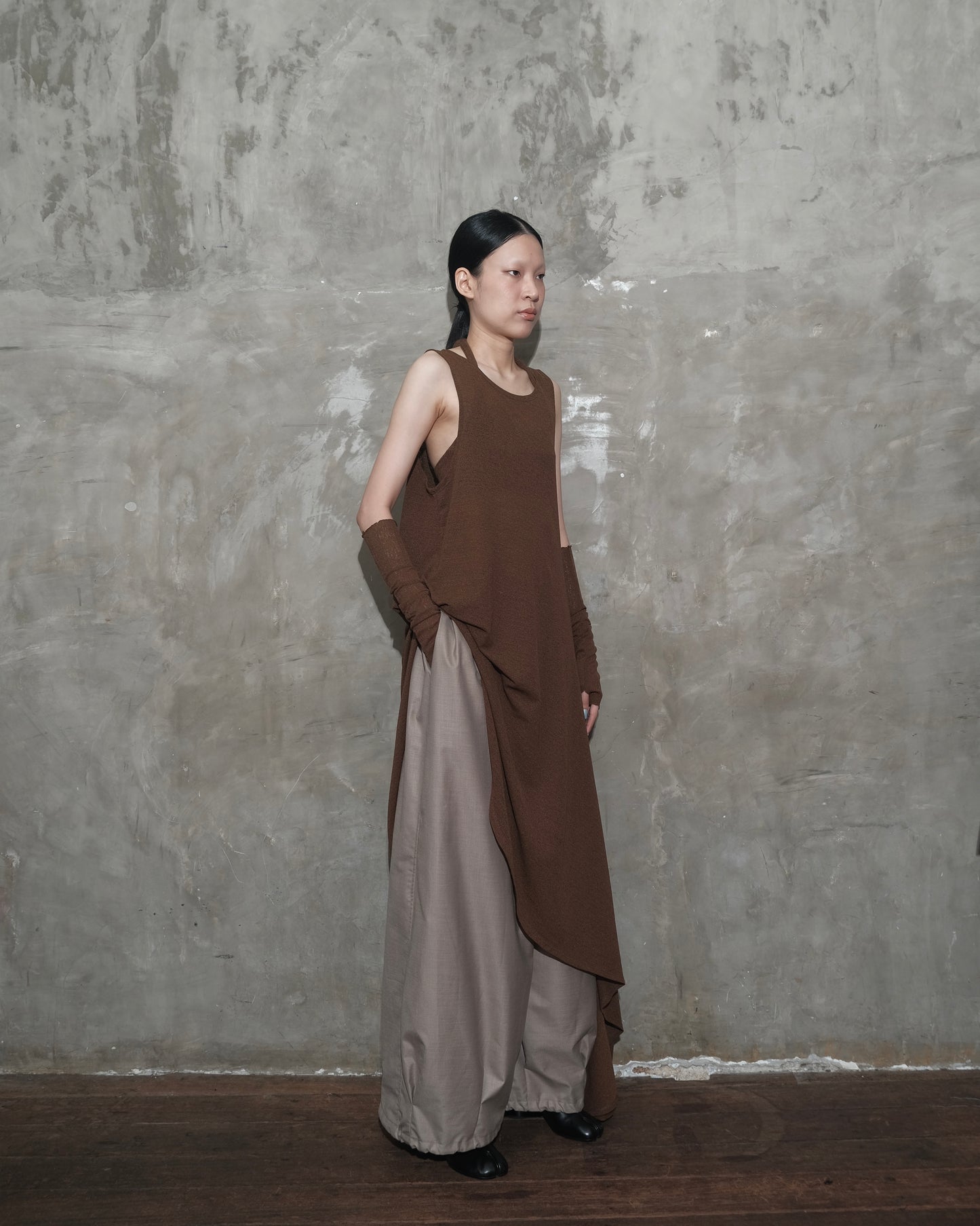 U Dress in Dark Brown