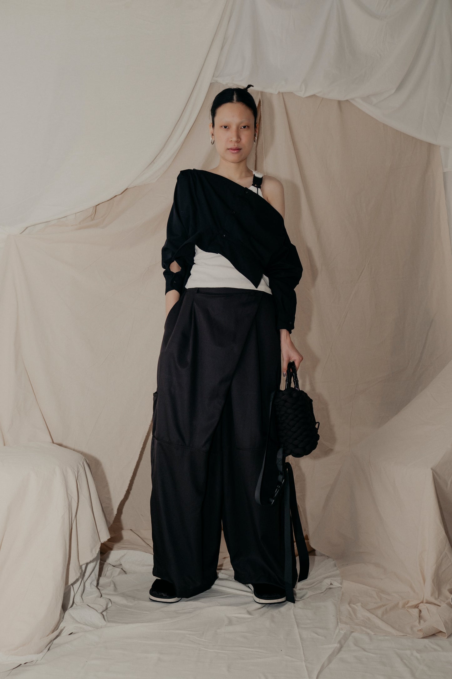 Dudu Overwrap Pants in Black